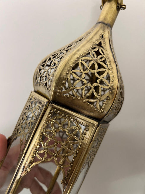 Large Moroccan Brass Candle Lantern Gift (CL 1006)